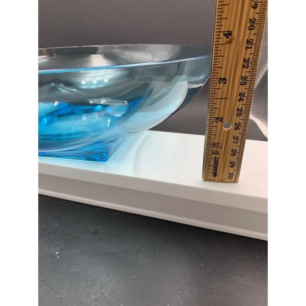 Vintage Hazel Atlas Capri Colonial Blue Glass Bowl 11